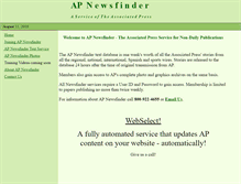 Tablet Screenshot of newsfinder.com